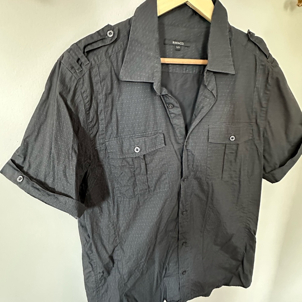 RW&CO. Dark Gray Textured Shirt